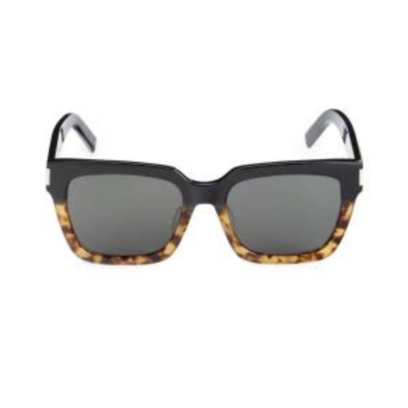 Saint Laurent Accessories - Saint Laurent 55MM Square Sunglasses Black & Tortoise Shell w/ case